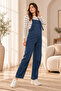 Plna6152 – Denim Overalls with Front Pockets – Blue