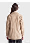 Two Mt Shop Quality Lcw Modest Beige Plain Loose & Baggy Women's Jacket - 4