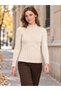 High Collar Hair Knit Detailed Long Sleeve Women's Knitwear Sweater - 3