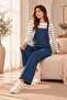 Plna6152 – Denim Overalls with Front Pockets – Blue - 3