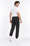 Men's Black 3 Thread Ribbed Elastic Cuff Sweatpants Soft Cotton - 8