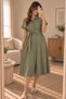 Plnl5863 – Natural Muslin Shirt Dress - Light Green - 6
