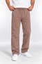 Brown Cotton Wool Knitted 3-Yarn Thick Winter Oversize Baggy Sweatpants - 3