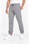 Men's Gray 3 Thread Ribbed Elastic Leg Sweatpants Soft Cotton - 2