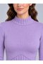 High Collar Hair Knit Detailed Long Sleeve Women's Knitwear Sweater - 6
