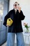 Premium Double-Sided Zippered High Collar Cardigan - Black - 7