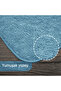Lunasoft Blue Non-Slip Base Machine Washable 70X120 50X60 Soft Surface Bath Mat - 4