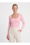 Women's Long Sleeve Square Neck Slim Fit Stretchy Bodysuit