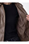 Two Mt Shop Quality Lcw Everyday Green Faux Leather Plain Standard & Regular Women's Leather Look Jacket - 4