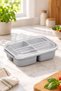 Easykeep 1750 ml 4-Compartment Food Storage and Nutrition Container with Lid - 5