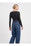 Women's Long Sleeve Square Neck Slim Fit Stretchy Bodysuit - 4