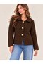 New Season Soft Textured Polo Collar Knitwear Cardigan - 3