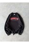 Brooklyn Printed Oversize 3 Thread Crew Neck Sweat Black - 3