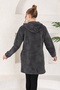 Plush Cardigan Anthracite Zippered Hoodie - 4