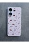 Redmi 13C Case Cherry Patterned Brown Stylish Design Camera Protected Phone Case