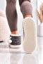 Women's Gray Pompom Detailed Comfortable Plush Home Boots, Slippers - 4