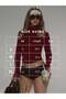 Bluză cu fermoar, roșu - 3