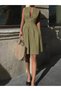 Rochie mini, kaki - 6