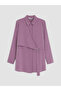 Two Mt Shop Quality Lcw Studio Pink Modal Blended Tie-Up Women's Shirt Tunic - 5