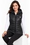 Women's Hooded Quilted Zippered Vest-758 - 5