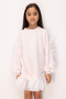 Cream Sleeves with Ruffle Detail Girls' Dress - Freesia - 3