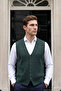 Men's Knitwear Nefti Vest Fine Textured Buttoned V-Neck Steel Knit Classic Fit - 5443Ls - 5