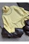 Full Turtleneck Oversize Knitwear Sweater - 983-51 - Yellow - 3