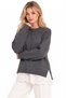 Anthracite Guipure Detailed Knitwear Sweater