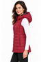 Women's Hooded Quilted Zippered Vest-758 - 4