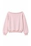 Women's Pink Boat Neck Sweatshirt with Embroidery Detail and 3 Threads - 6