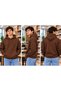 Ekek Children's Hooded Oversize Sweatshirt with Kangaroo Pocket - 2