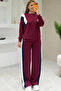 Women's Modal Fabric Garnished Wide-Leg Sweatpants Set - 2