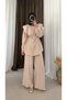 Apolet Shoulder Trouser Suit -25163 - Stone