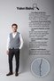 Men's Knitwear Gray Vest Fine Textured Buttoned V-Neck Steel Knit Classic Pattern - 5443Ls - 7