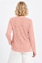 Women's Crew Neck Lace Back Detailed Knit Sweater - 5