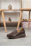 Women's Laser Cut Perforated Slip-On Sneaker Thick Padded Sole Orthopedic Comfortable Daily Shoes - 2