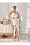 Rochie de ocazie, crem - 3