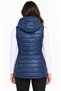 Women's Hooded Quilted Zippered Vest-758 - 2