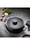 Cast Pro Cast Iron Pot 28 Cm-Black