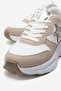 Star Stone Laced Leather Sports Shoes; White - 3
