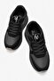Star Stone Laced Leather Sports Shoes; Black - 4