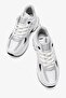 Side-Panel Tied Leather Women's Sports Shoes White Black - 5