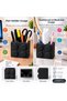 Lego Designed 3-Compartment Children's Toothbrush Holder and Desktop Pen Holder Organizer - Black - 5