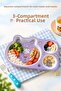 Kral Şakir Figured 3-Compartment Melamine Children's Plate - Durable Bpa Free Nutrition Plate - Canan, Purple - 2