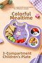 Kral Şakir Figured 3-Compartment Melamine Children's Plate - Durable Bpa Free Nutrition Plate - Canan, Purple