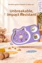 Kral Şakir Figured 3-Compartment Melamine Children's Plate - Durable Bpa Free Nutrition Plate - Canan, Purple - 3