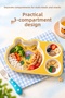 Kral Şakir Figured 3-Compartment Melamine Children's Plate - Durable Bpa Free Nutrition Plate - Kral Şakir, Yellow - 2
