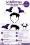 Halloween Costume Set 120 cm Black Cape Purple Bat Swinging Crown 2 Pieces - 2