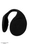 Winter Black Fleece 2-Piece Set Neck-Type Ear Muffs + Fingerless Cut Gloves Outdoor Cold Weather Protector - 3