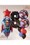 Superman Concept 1 Year Old Balloon Set - 11 Piece Superman Birthday Balloon Set
